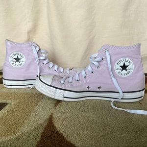 Pale Lavender high top converse